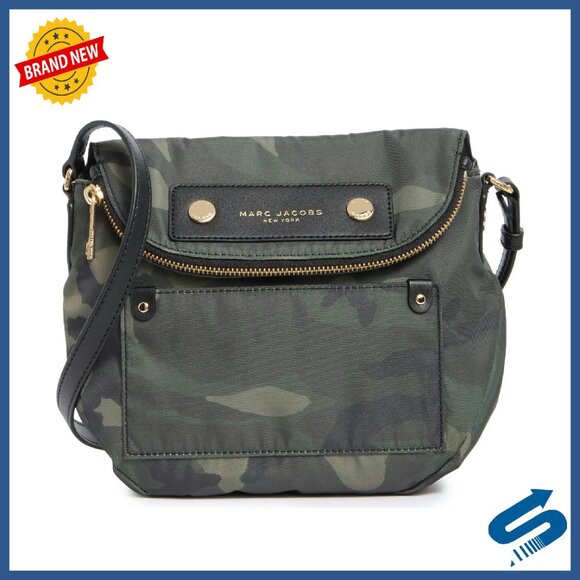 Nylon Mini Crossbody Bag with Snap Flap & Adjustable Strap